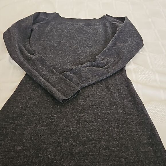 Jacob Fitted Long Sleeves Wool Midi Dress Gray XS - Picture 14 of 16